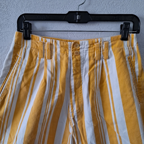 Basic Editions Vintage Yellow Striped Shorts - Picture 2 of 5